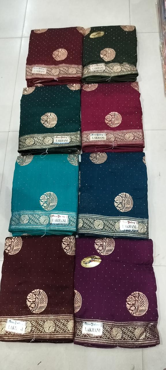 Fabric counters inside the showroom